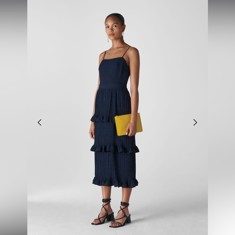 Whistles animal jacquard pleated  dress US 4